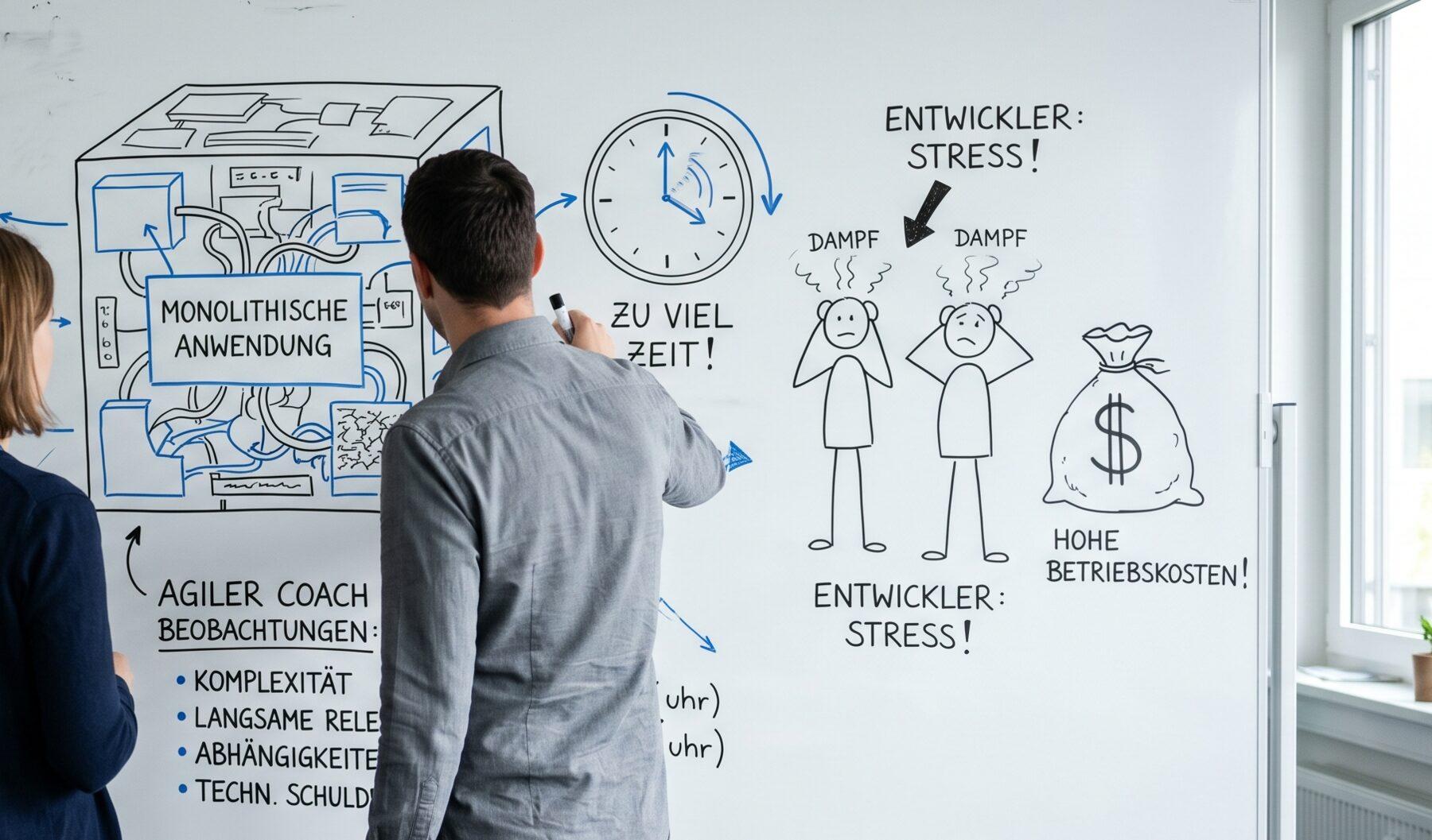 Monolithische Anwendung — Whiteboard-Skizze